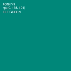 #008779 - Elf Green Color Image